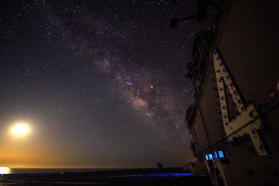 A ship transits the Pacific Ocean.