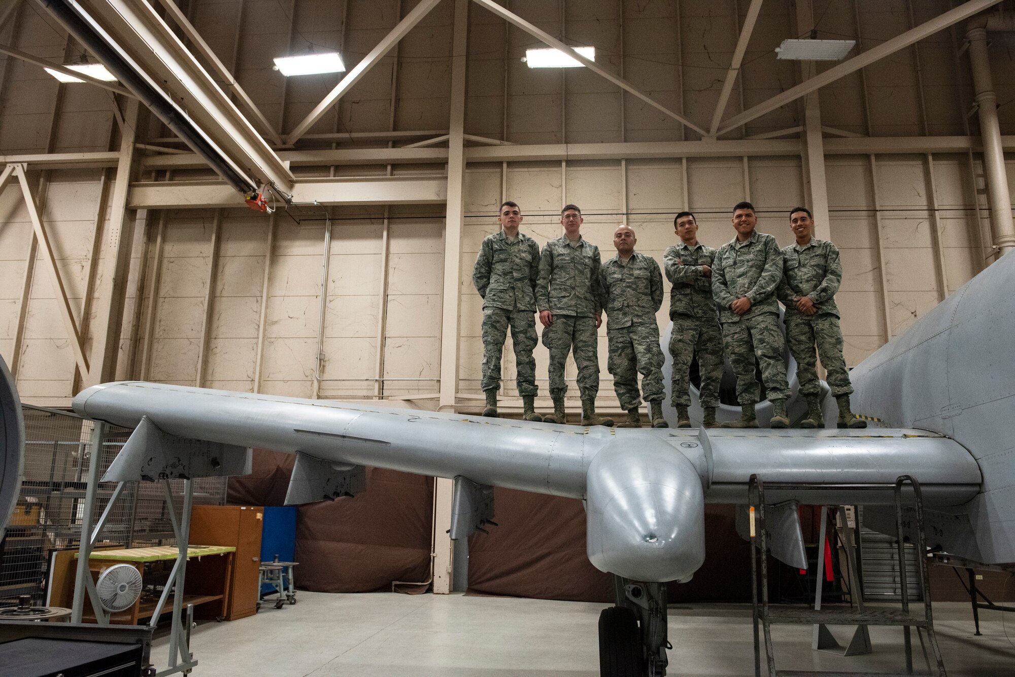 361st aerospace propulsion apprentice course students work on Aircraft engines