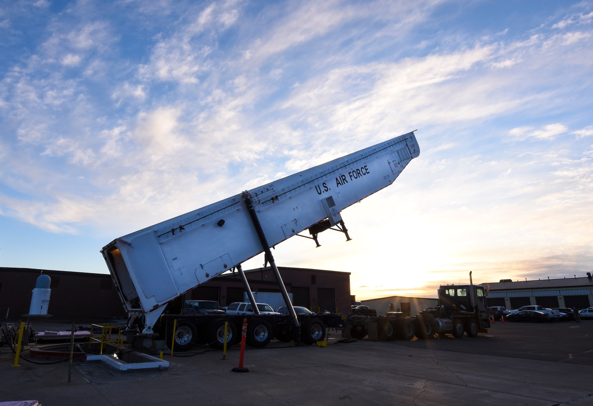 Rise & Shine: Team Minot Airmen test ICBM rocket loading system