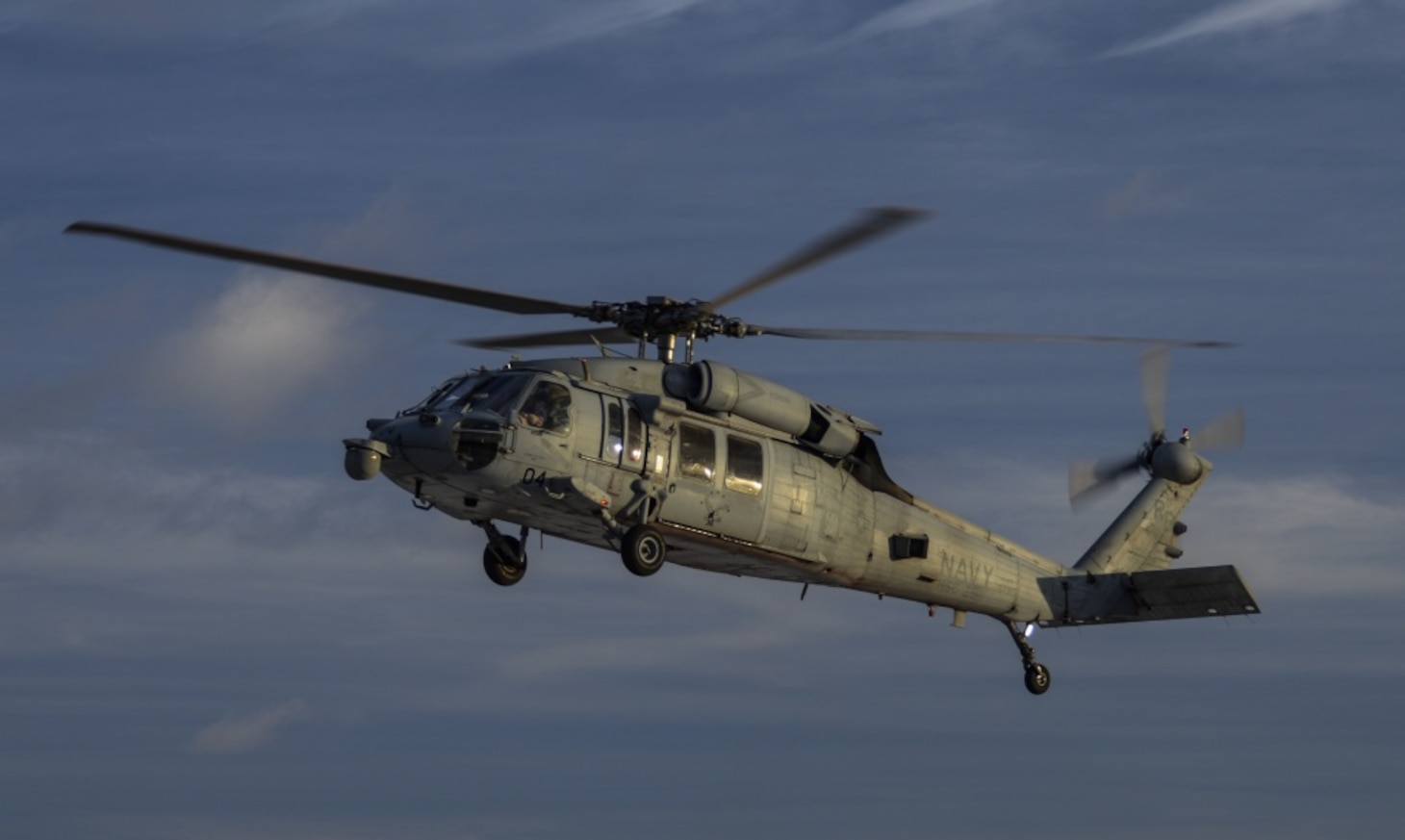 An MH-60S Sea Hawk helicopter assigned to the Island Knights of Helicopter Sea Combat Squadron (HSC) 25 conducts a training flight June 15, 2016, at Andersen Air Force Base, Guam. HSC-25 maintains a 24-hour search and rescue and medical evacuation alert posture, directly supporting the U.S. Coast Guard, Sector Guam and Joint Region Marianas. HSC-25 ensures maritime peace and security in the U.S. 7th Fleet area of responsibility.