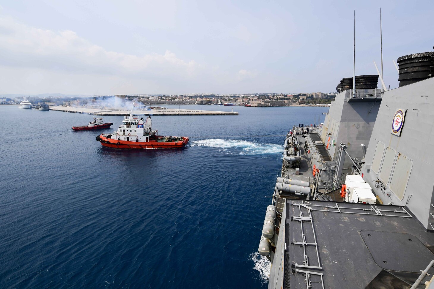 USS Ross (DDG 71)departs Rhodes, Greece.