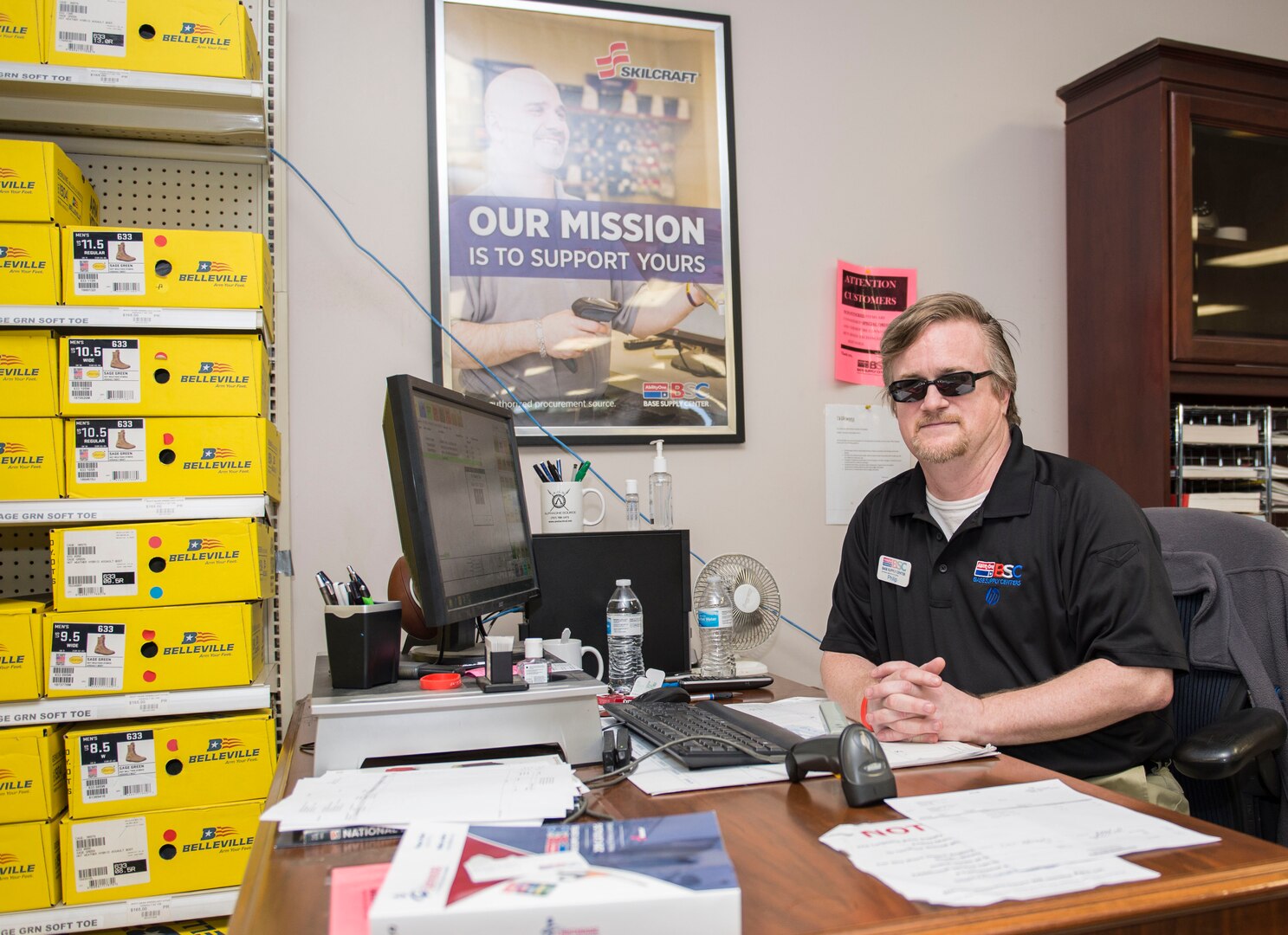 Philip Myers, 502nd Logistics Readiness Squadron Base Supply Center cashier, poses for a photo March 26, 2019, Joint Base San Antonio-Lackland, Texas.