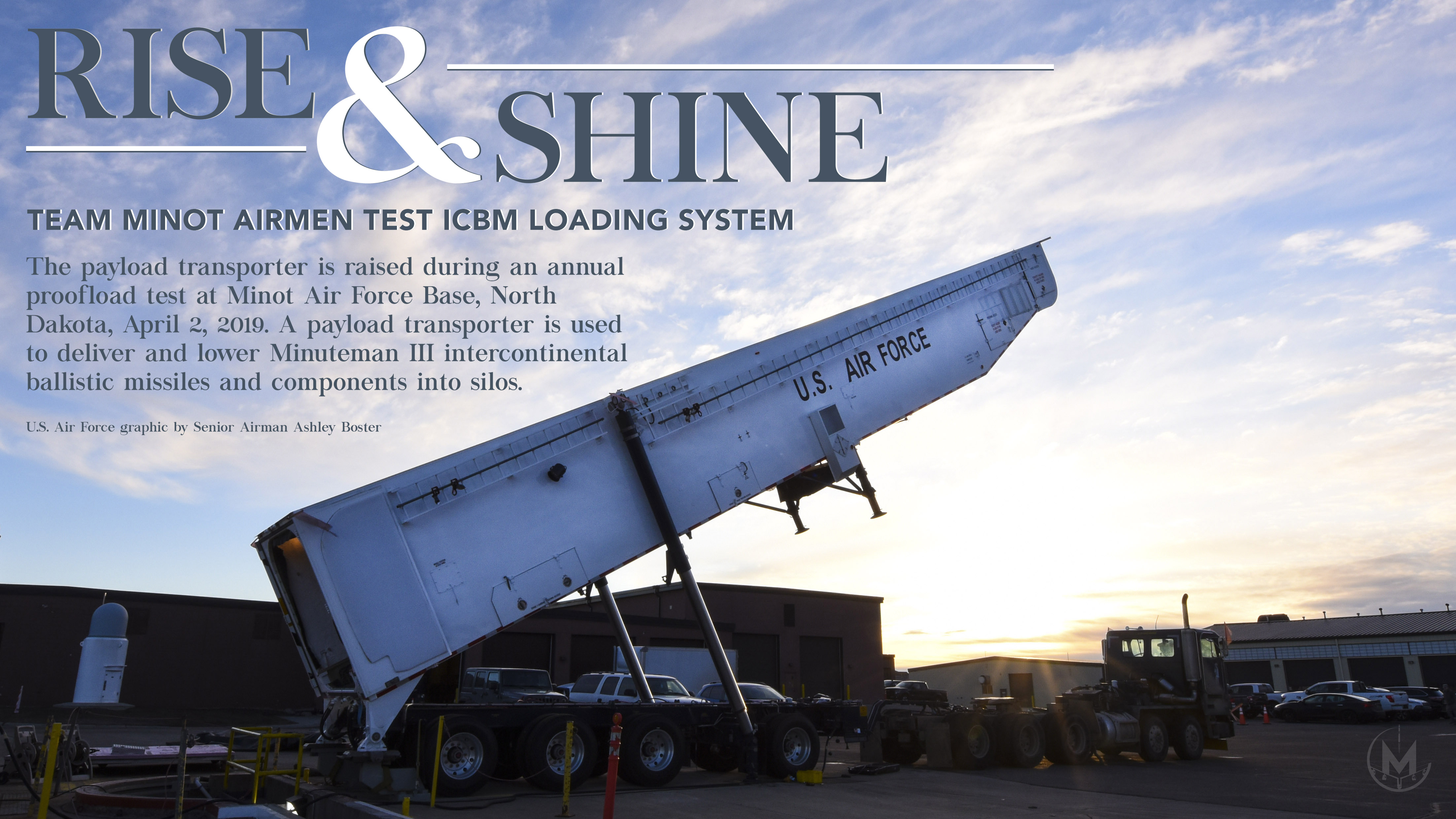 Rise & Shine: Team Minot Airmen test ICBM rocket loading system