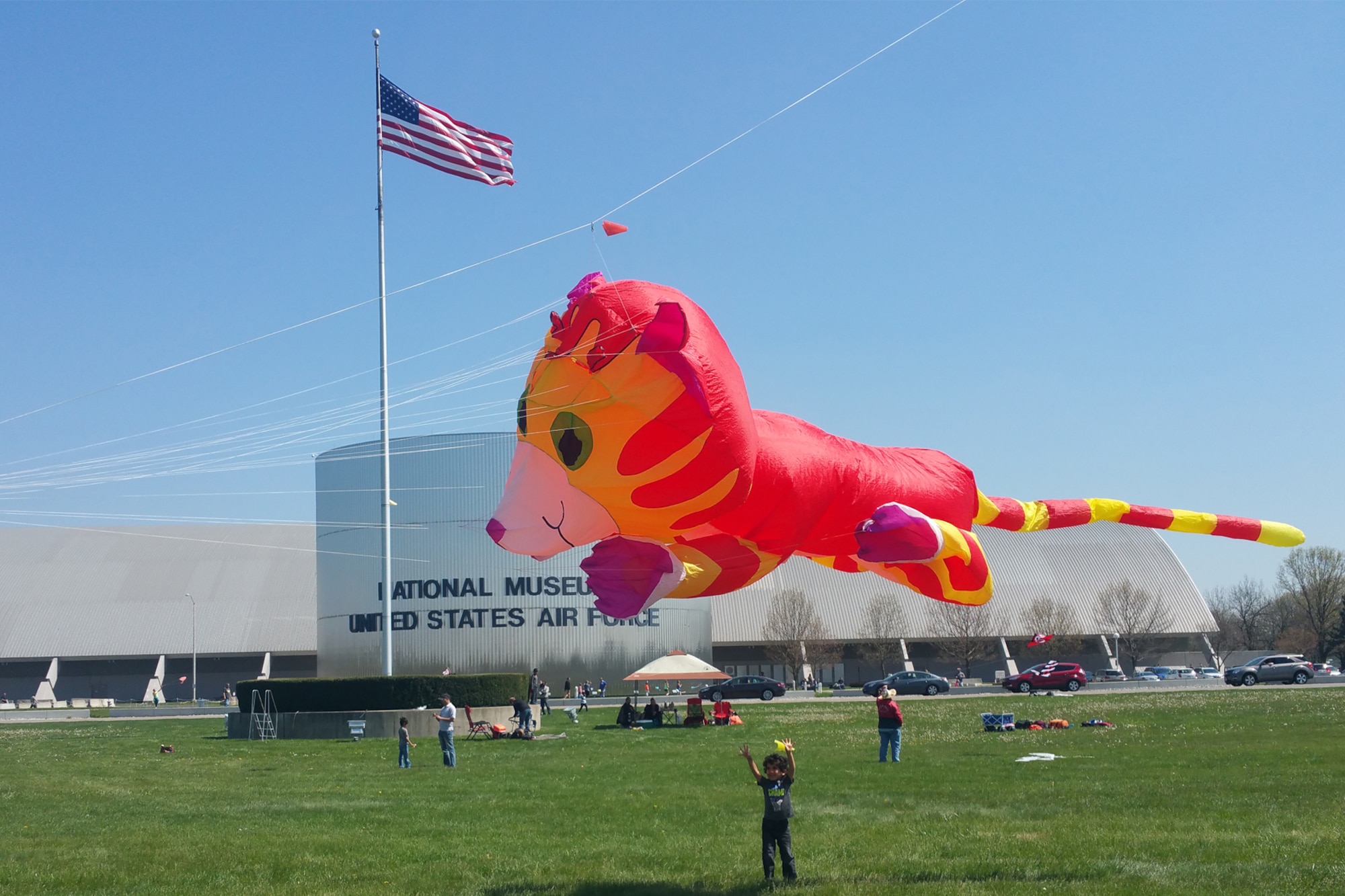 Kite Tales is the theme for April’s Family Day at the National Museum of the United States Air Force, April 13. Like those in this 2016 event, guests will experience fun demonstrations, hands-on activities, then build and fly their own kites. (U.S. Air Force photo/Ken LaRock)