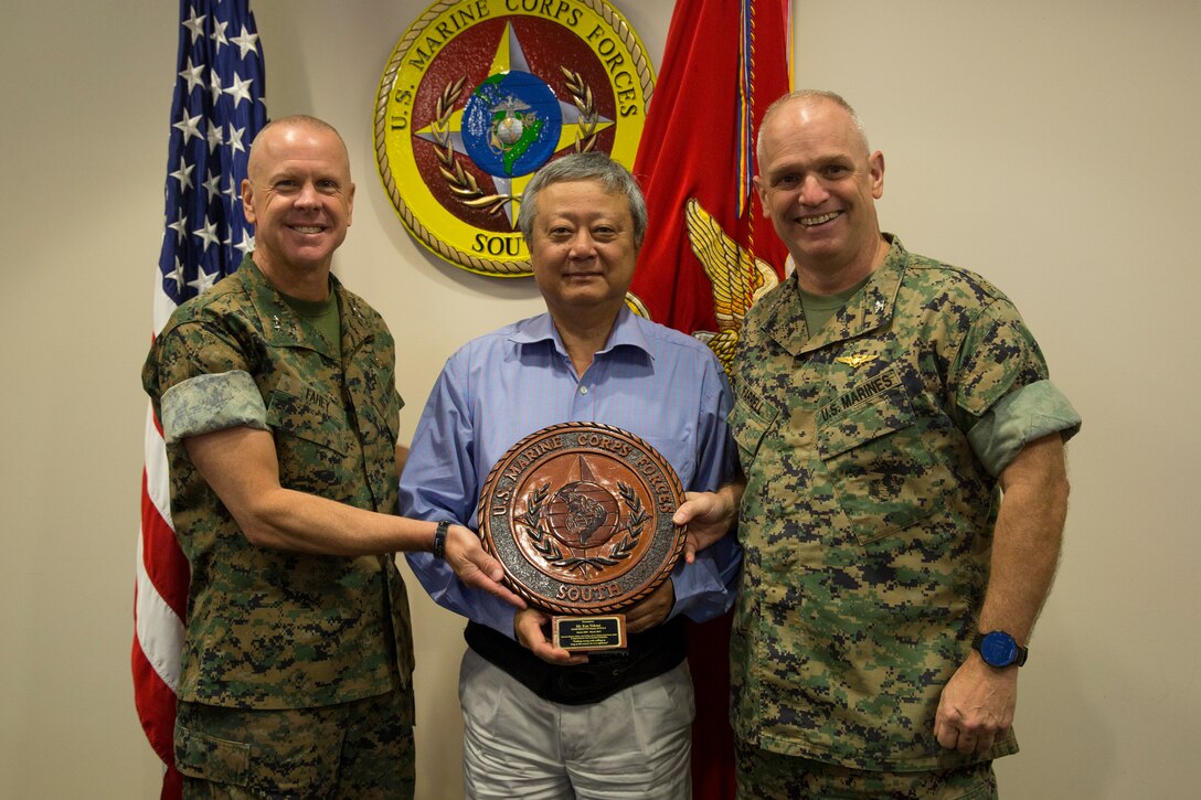 After more than 13 years of working for U.S. Southern Command, U.S. Marine Corps Forces, South says goodbye to Mr. Ken Yokose at MARFORSOUTH, March 28, 2019.