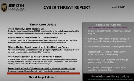 Cyber Threat Report 04 April 2019