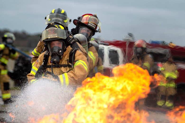 live-fire aircraft burn training