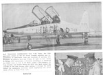 A scanned image from the Wingspread published in 1961 with a photo of the first T-38 to arrive at Randolph Air Force Base, Texas.