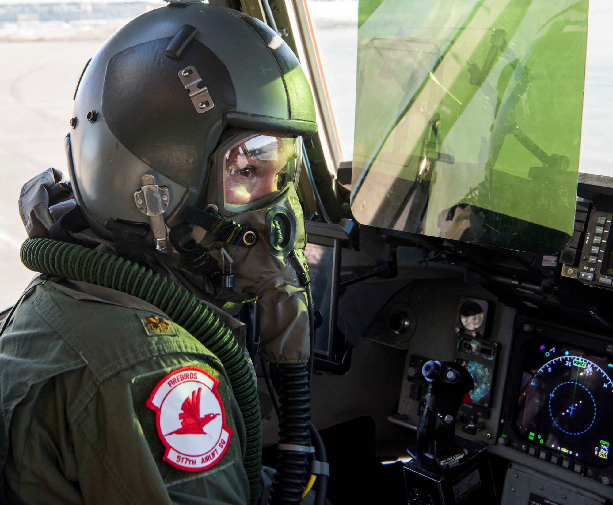 U.S. Air Force Maj. Trevor Williams, a 517th Airlift Squadron pilot, prepares for a flight during Polar Force 19-4 at Joint Base Elmendorf-Richardson, Alaska, April 1, 2019. Polar Force is a two-week exercise designed to test JBER’s mission readiness, and develops the skills service members require to face adverse situations.