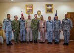 PHUKET, THAILAND (April 7, 2019) - U.S. and Royal Thai Navy leaders stand together after a senior delegation office call at the Third Naval Area Command Headquarters, as part of Guardian Sea 2019. Guardian Sea is a premier exercise that demonstrates both navies commitment to ensuring that they are ready to counter any threats together.