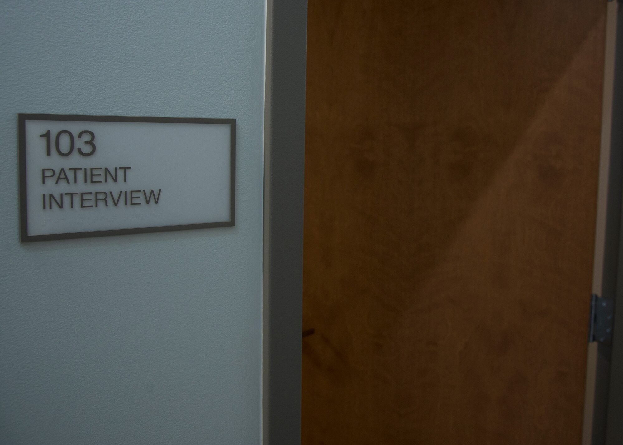 Patient Interview rooms at renovated 446th AMDS facility.