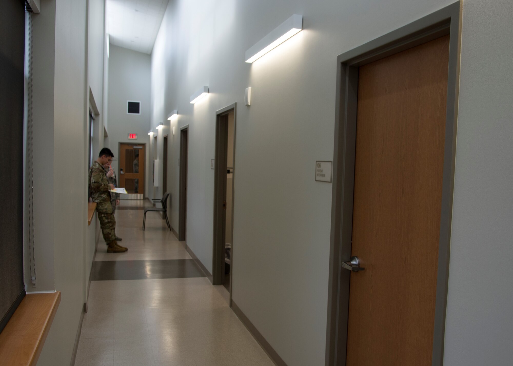 Patient Interview rooms at renovated 446th AMDS facility.