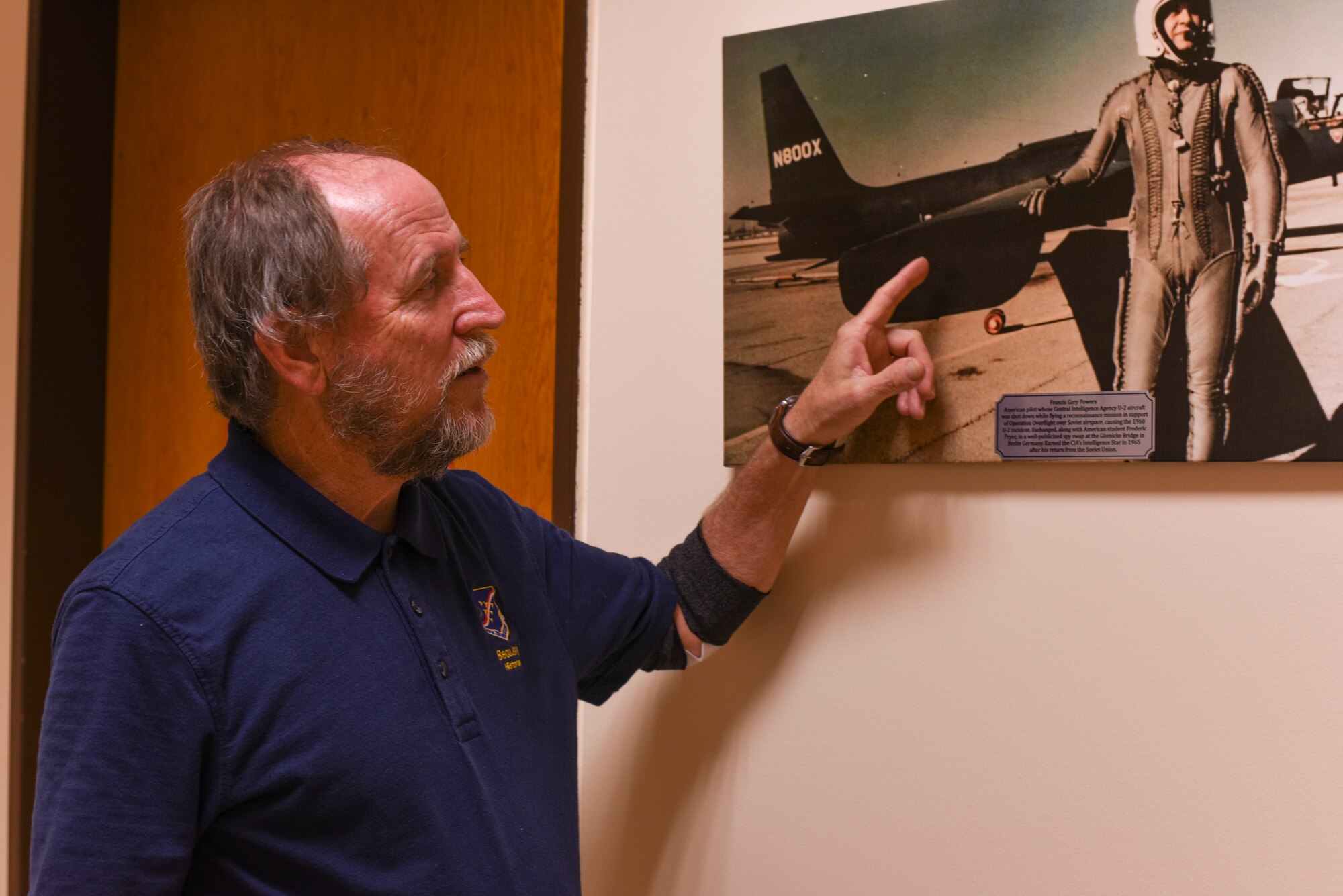 Jory Vanderburg, 39th Air Base Wing historian, tells the story of Maj. Gary Powers March 18, 2019, at Incirlik Air Base, Turkey.
