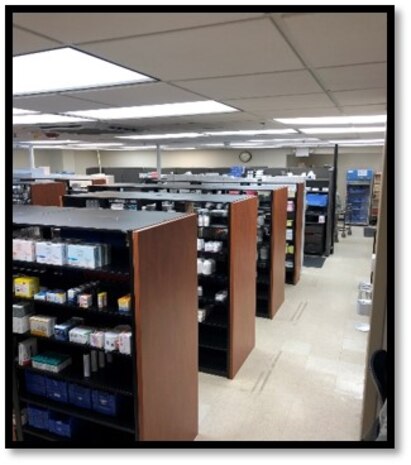 A new layout is improving efficiency in the recently renovated 628th Medical Group Pharmacy facilities. The goal of the renovation is to make the pharmacy's patients' experiences better, faster and easier than in the past.