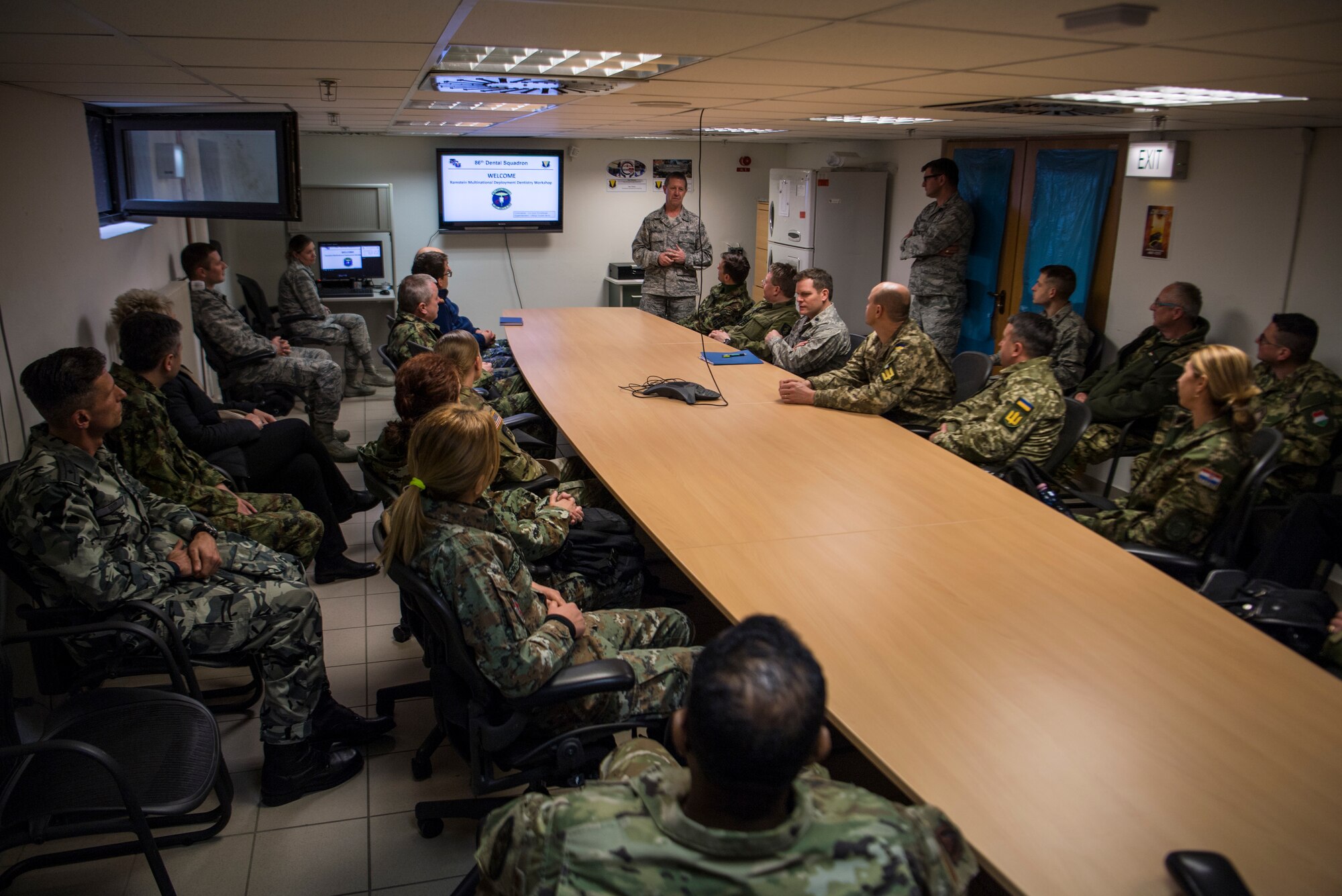 Military dental officers from NATO partners, allies, and partners for peace nations, attended a dental readiness workshop hosted by the USAFE-AFAFRICA Surgeon General March 25-29, 2019 at Ramstein Air Base, Germany.