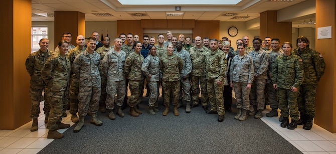 Military dental officers from NATO partners, allies, and partners for peace nations, attended a dental readiness workshop hosted by the USAFE-AFAFRICA Surgeon General March 25-29, 2019 at Ramstein Air Base, Germany.