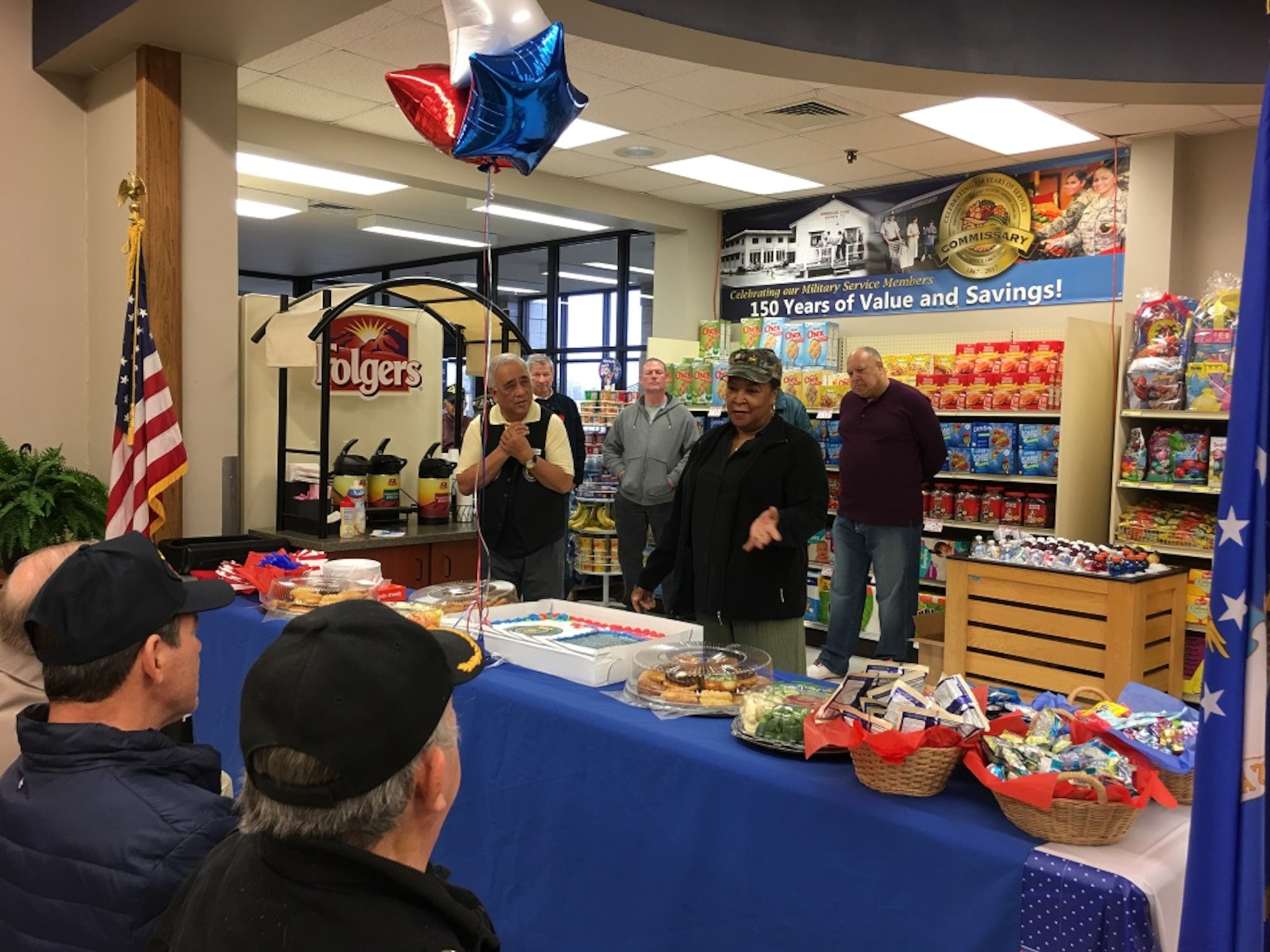 The commissary held a “Remembering the Vietnam Veterans” day March 29, 2019, at Dover Air Force Base, Del. The commissary team provided appreciation letters, pins from the Department of Veteran Affairs and refreshments. The commissary has held this event to honor the Vietnam Veterans for the past three years. (courtesy photo)