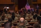 U.S. Army retired Sgt. Maj. Jack Tilley introduces the other members of Pinnacle 5 at Joint Base Langley-Eustis, Virginia, April 3, 2019. The five members of Pinnacle 5 are retired service members who served in the highest enlisted position for their respective branch of service and now works with Veterans Affairs to educate service members on their benefits and entitlements. (U.S. Air Force photo by Senior Airman Derek Seifert)