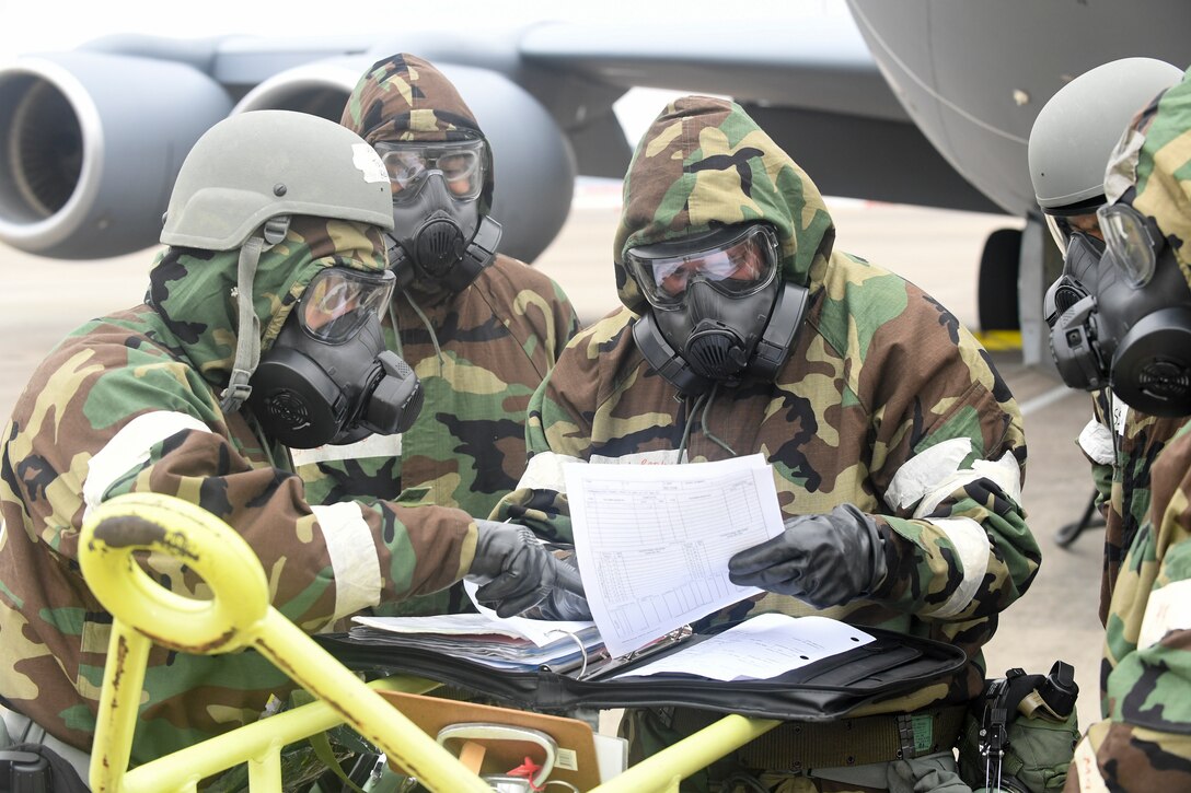 ATSO exercises like this one ensure flying wings can successfully launch aircraft in potentially contaminated environments.
