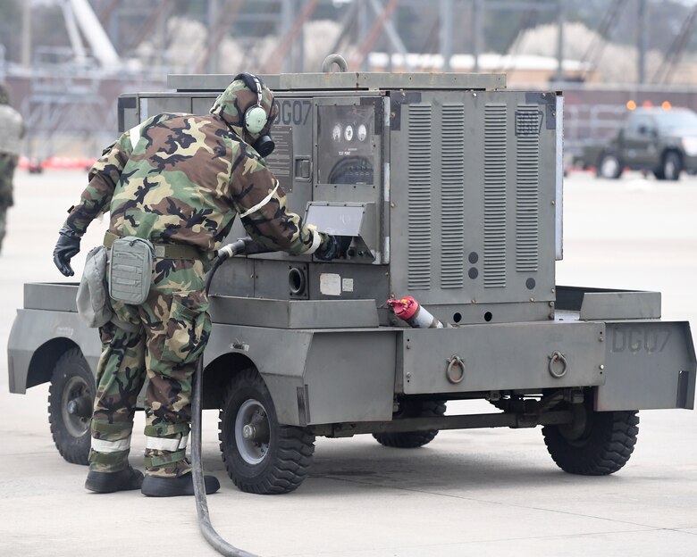 ATSO exercises like this one ensure flying wings can successfully launch aircraft in potentially contaminated environments.
