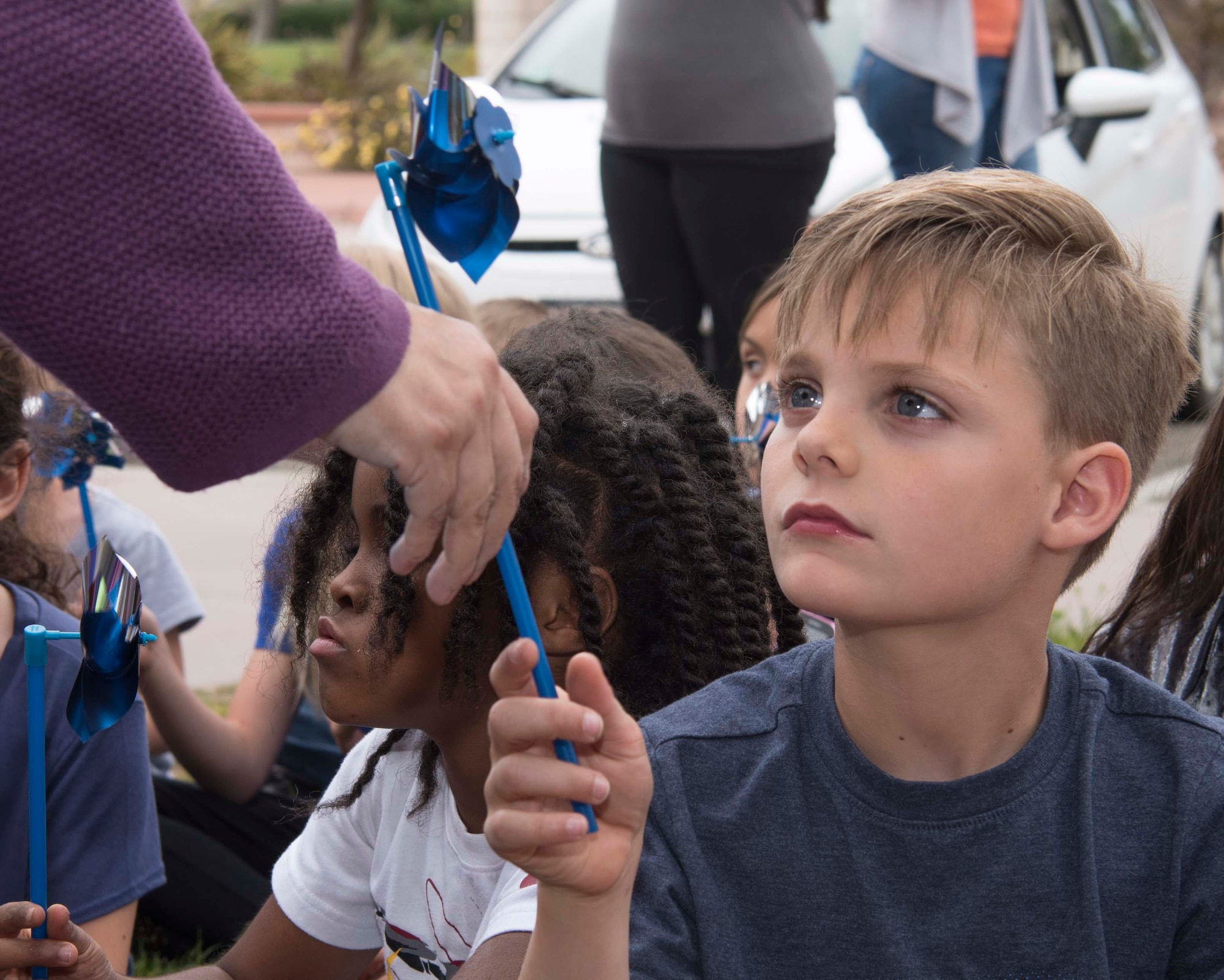 As part of Month of the Military Child and Child Abuse Awareness and Prevention Month, Vandenberg AFB is supporting the dissemination of information throughout the month through a variety of events, such as Pinwheels for Prevention activity, April 1, 2019 at Vandenberg Air Force Base, Calif. The Family Advocacy Program and Youth Center kicked off the month by hosting a Pinwheels for Prevention activity where military-connected youth planted pinwheels in front of the Youth Center.
