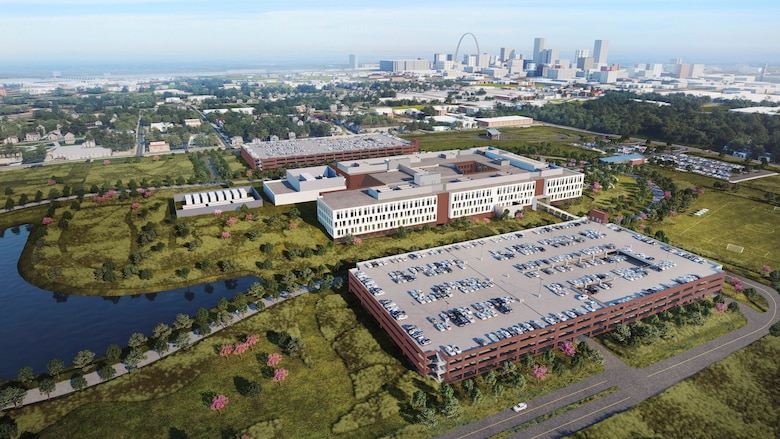 The U.S Army Corps of Engineers and the National Geospatial-Intelligence Agency (NGA) reveal concept renderings for the Next NGA West (N2W) campus from the design-build team McCarthy HITT winning proposal. The entirety of the campus is anticipated to be operational in 2025.