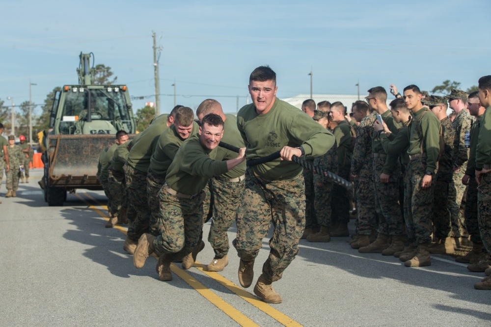 8th ESB Marines participate in Marine Corps Engineer School Saint Patrick's Day Field Meet