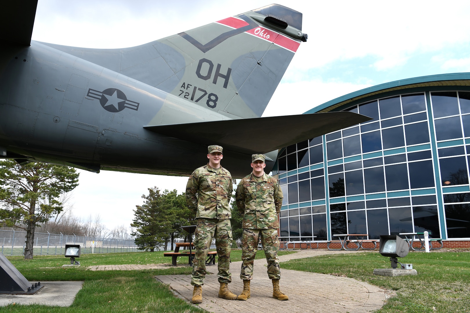 Second lieutenant Josh Crum, the 178th Communications flight quality assurance officer in charge, and Senior Master Sgt. Justin Crum, the 178th Wing plans branch superintendent serve together at Springfield-Beckley Air National Guard Base in Springfield, Ohio. The Crum brothers support one another and compete with each other to become the best in their career field.