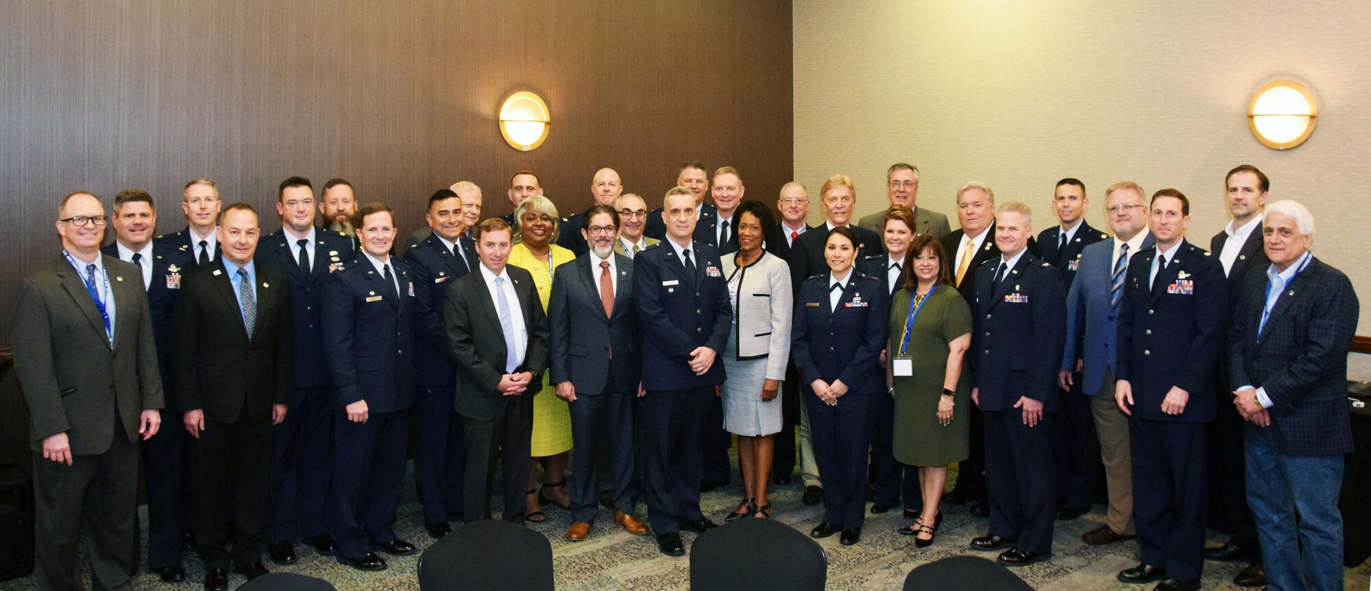 The 433rd Airlift Wing inducted 17 business and community leaders into the Alamo Wing's honorary commanders program during a ceremony April 6, 2019 at a hotel in San Antonio.