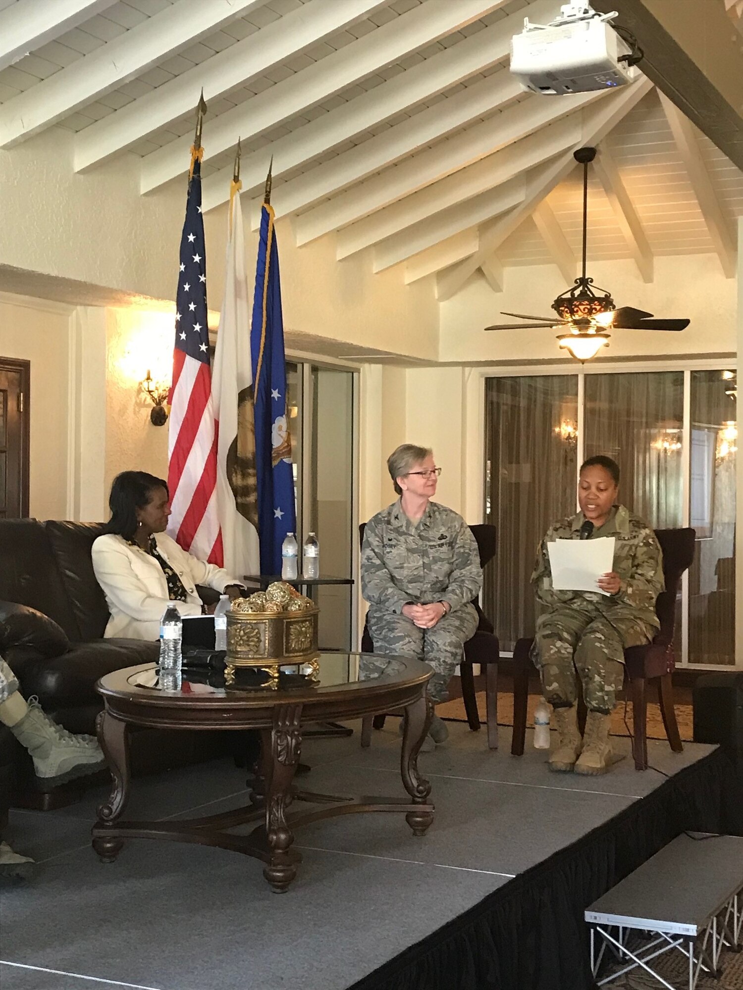 A diverse group of DoD employees and Inland Empire residents attended the 2019 Women’s History Month Lunch and Learn panel at March Air Reserve Base, Calif., March 27. The event was organized by the 452nd Air Mobility Wing Airman and Family Readiness Center, Defense Media Activity (DMA) Riverside and Congressman Mark Takano’s office.
