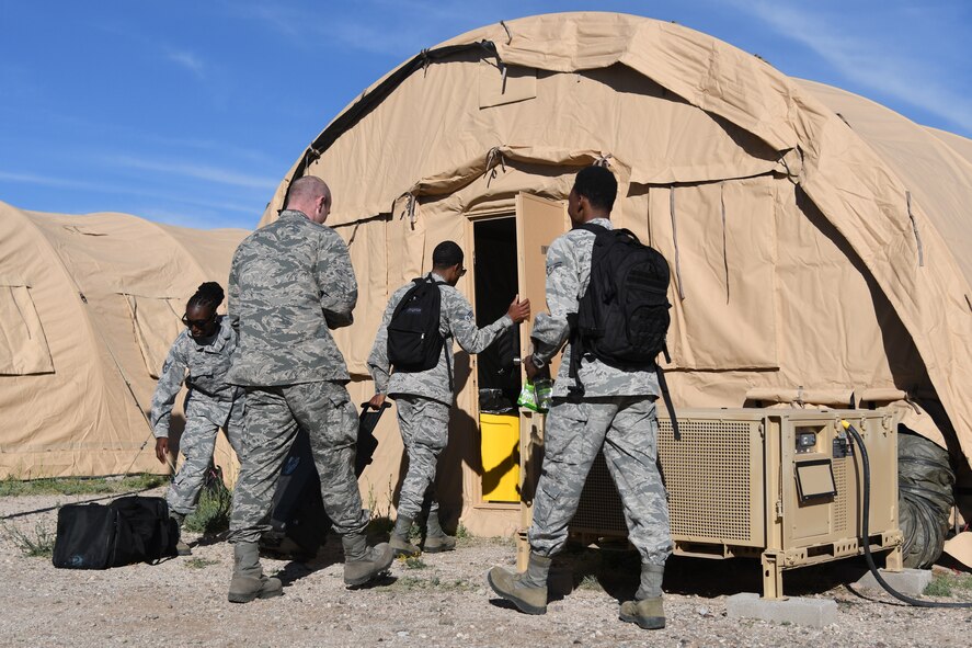Davis-Monthan Air Force Base underwent a large-scale exercise to prepare to deploy to any austere and contested location around the world. Using the multi-functional Airmen to establish, sustain and defend the base with organic command and control.