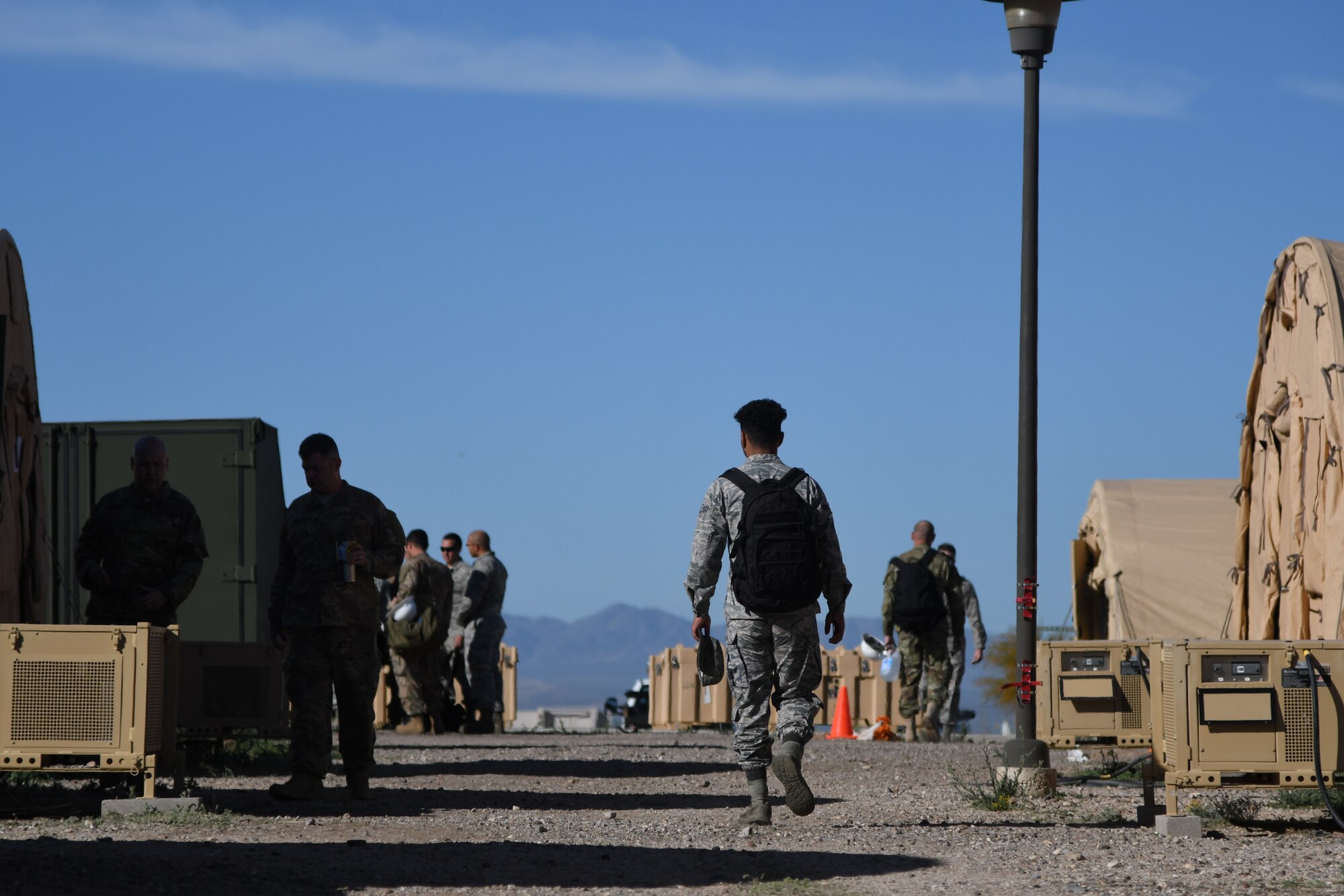 Davis-Monthan Air Force Base underwent a large-scale exercise to prepare to deploy to any austere and contested location around the world. Using the multi-functional Airmen to establish, sustain and defend the base with organic command and control.