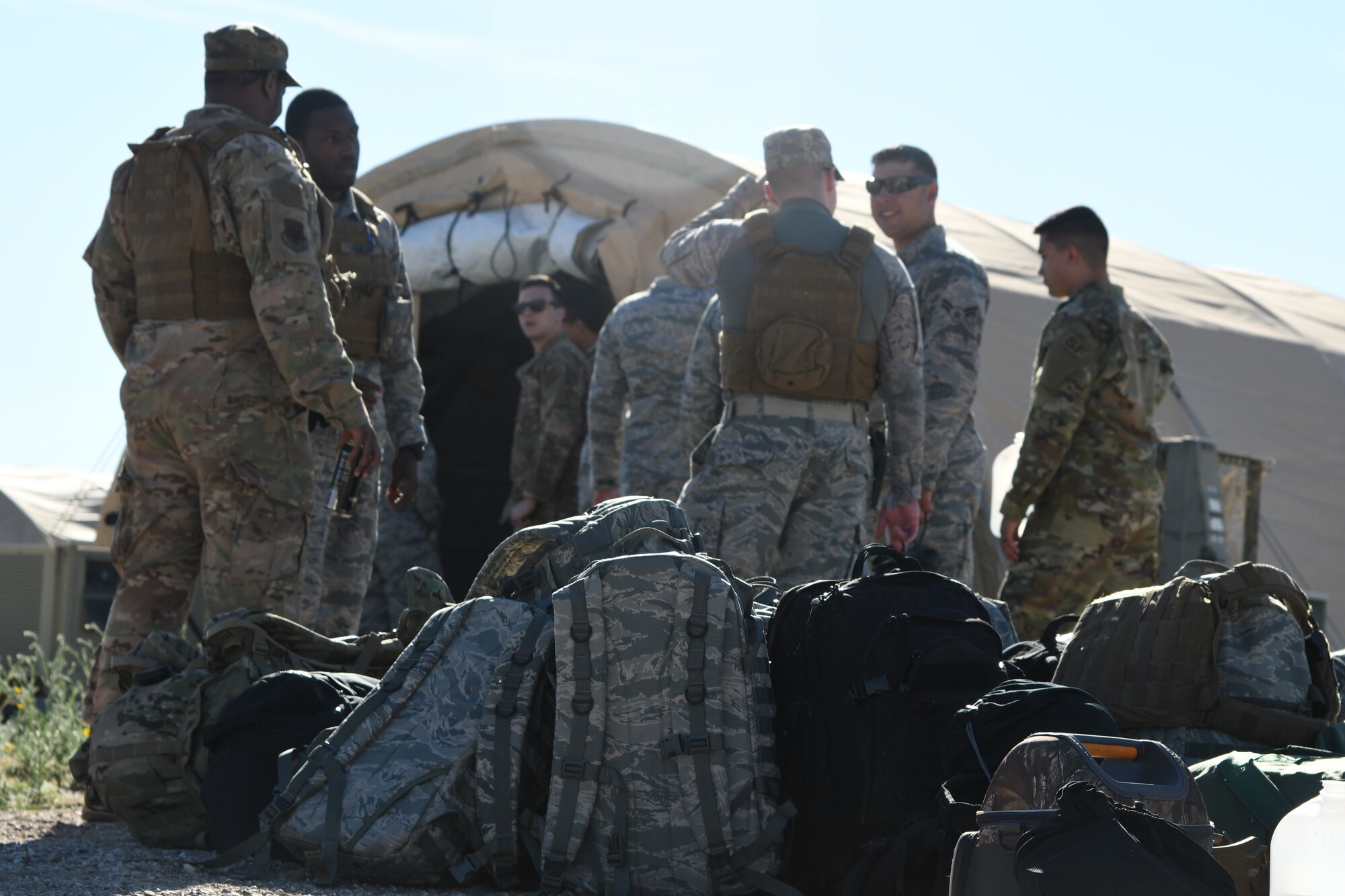 Davis-Monthan Air Force Base underwent a large-scale exercise to prepare to deploy to any austere and contested location around the world. Using the multi-functional Airmen to establish, sustain and defend the base with organic command and control.