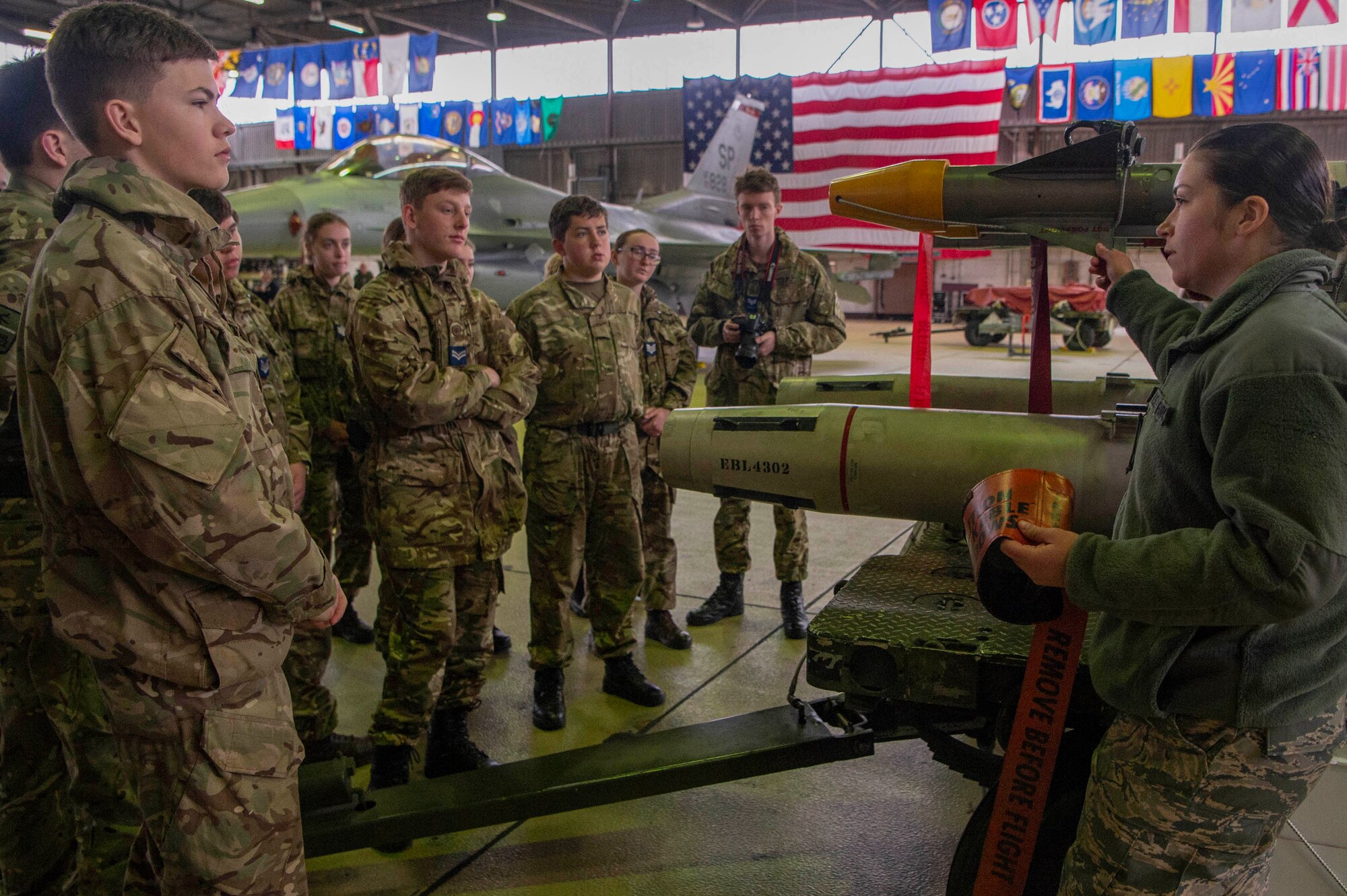 RAF cadets visit Spangdaglem Air Base