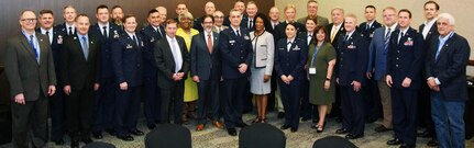 The 433rd Airlift Wing inducted 17 business and community leaders into the Alamo Wing's honorary commanders program during a ceremony April 6 at a hotel in San Antonio. Honorary commanders are paired with commanders and senior leadership assigned to the "Alamo Wing" to educate them about the activities of the 433rd AW, the Air Force Reserve, and its vital role in national defense.