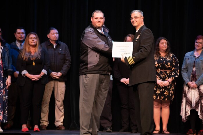 Puget Sound Naval Shipyard and Intermediate Maintenance Facility honored 33 of its top employees and Sailors during its annual Employee of the Year ceremony April 10, 2019, at the Admiral Theater in Bremerton, Washington.