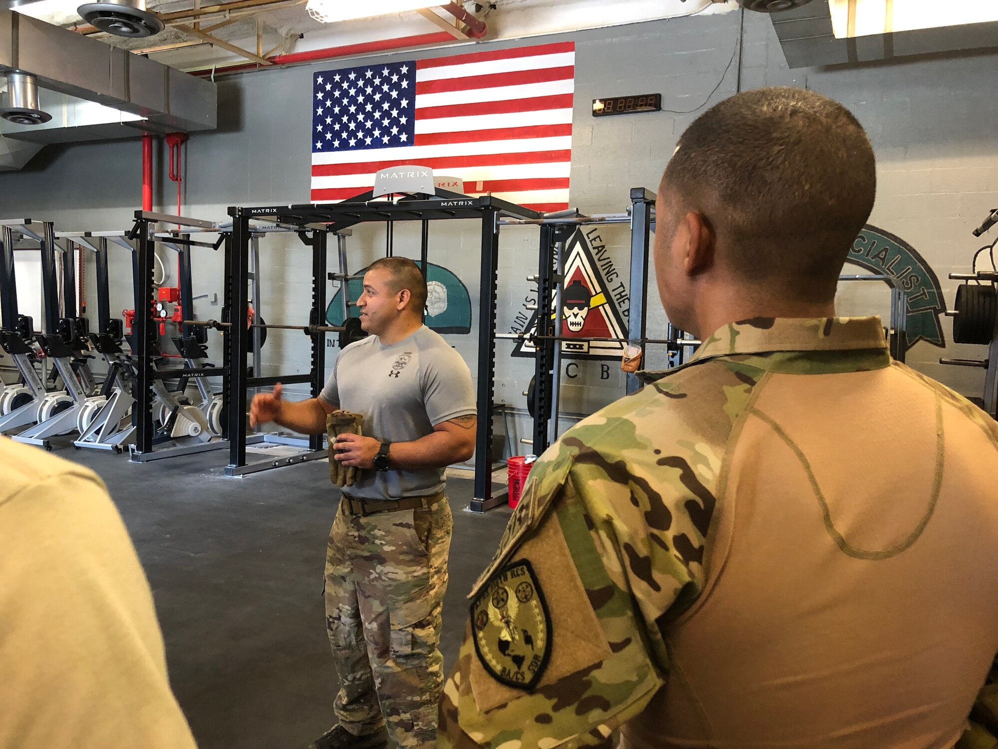 Instructors from the 66th Training Squadron’s Survival, Evasion, Resistance and Escape cadre at Joint Base San Antonio-Lackland showcase their knowledge to recruiters from the 330th Recruiting Squadron during an immersion tour March 28, 2019. The recruiters travelled from locations across the United States to get a better understanding of the career field and experience the training a candidate must complete to become a SERE specialist.