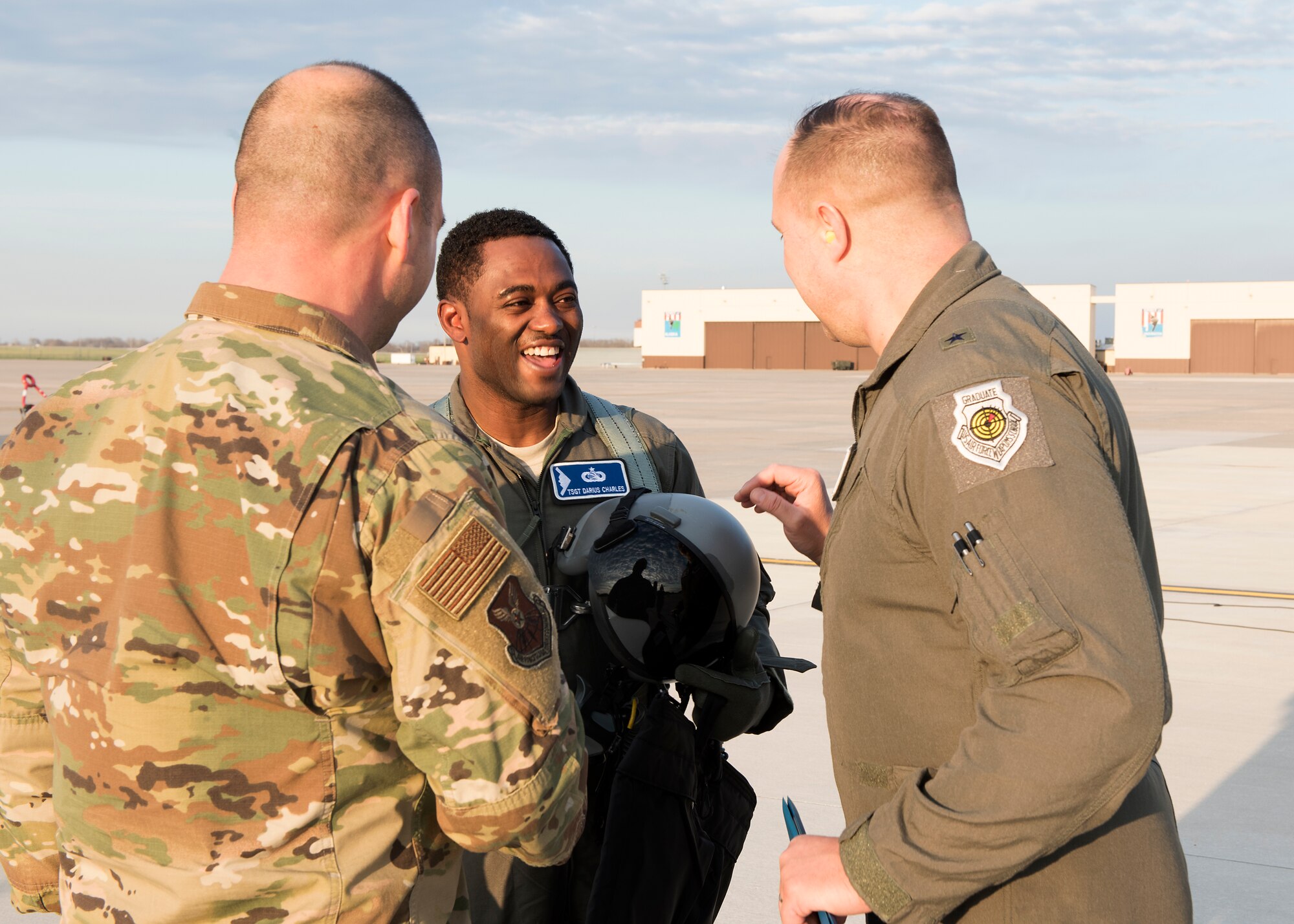 Tech. Sgt. Darius Charles, a Wing 2019 annual award winner, won an incentive flight in one of the base's B-2 Stealth Bombers.