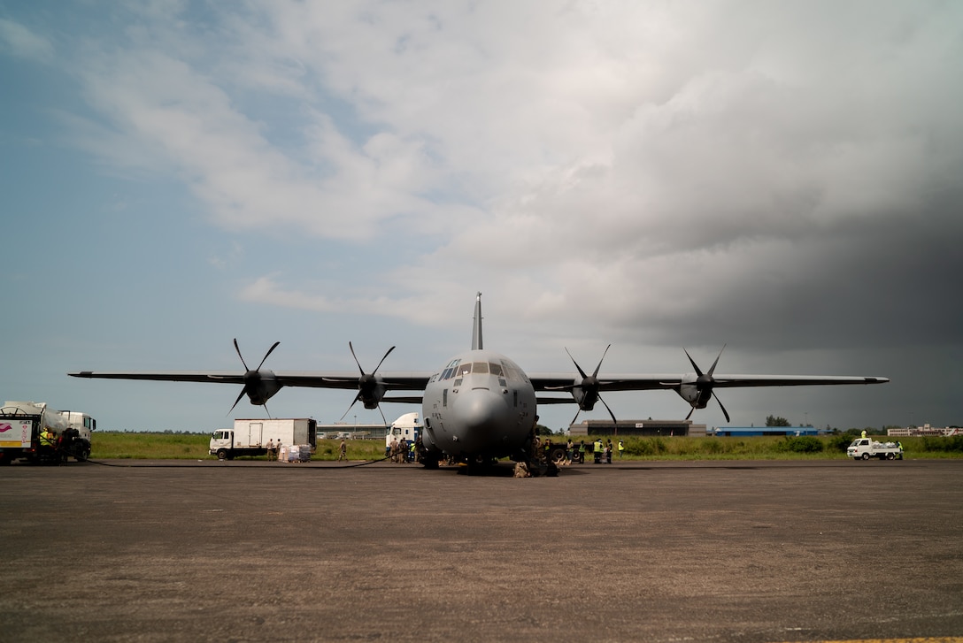 U.S. Military Delivers Humanitarian Relief Supplies In Mozambique