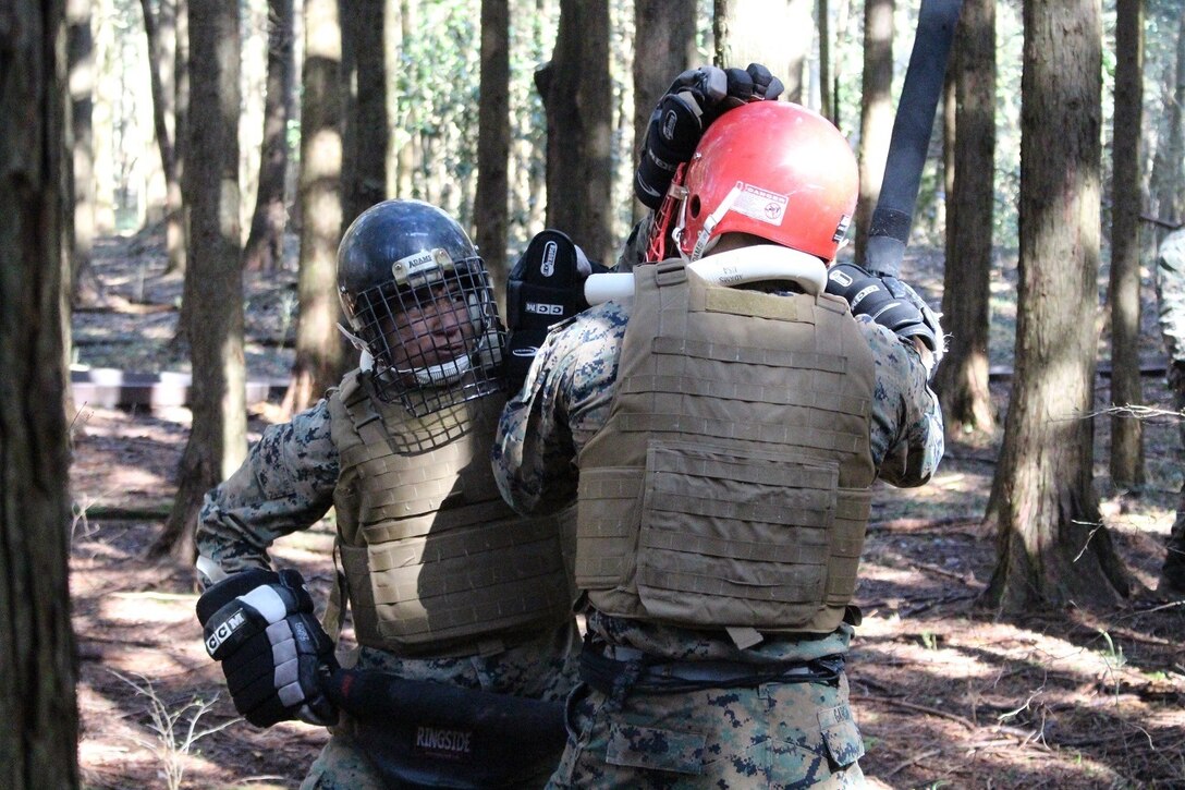 After three grueling weeks of intense physical and mental training, Marines completed the Marine Corps Martial Arts Instructor Course April 10 at Combined Arms Training Center Camp Fuji, Gotemba, Japan.