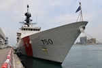 The U.S. Coast Guard Cutter Bertholf crew moors the cutter in Hong Kong during the cutter’s Western Pacific deployment under the tactical control of Commander, 7th Fleet, April 15, 2019. The U.S. Coast Guard’s deployment of resources to the region directly supports U.S. foreign policy and national security objectives as outlined by the President in the Indo-Pacific Strategy and the National Security Strategy.