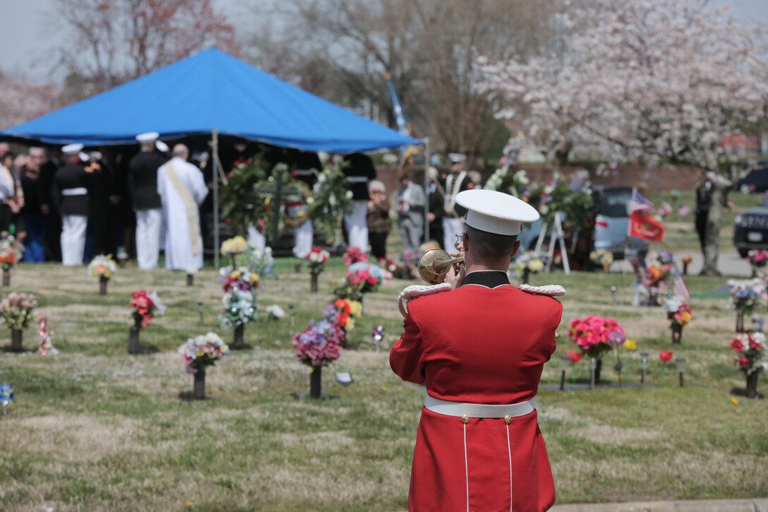 "The President's Own" United States Marine Band honored Vietnam War Medal of Honor Recipient Lt. Col. Howard V. Lee as he was laid to rest at Colonial Grove Memorial Park in Virginia Beach, Va.