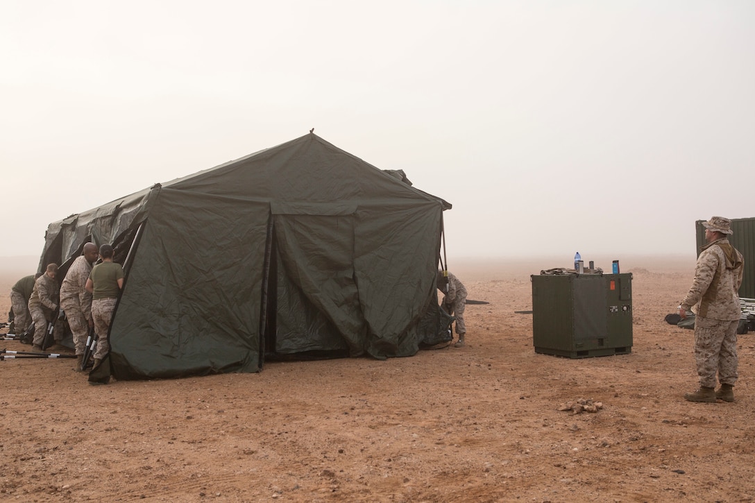 SPMAGTF-CR-AF 19.1 prepare medical tent for African Lion 2019