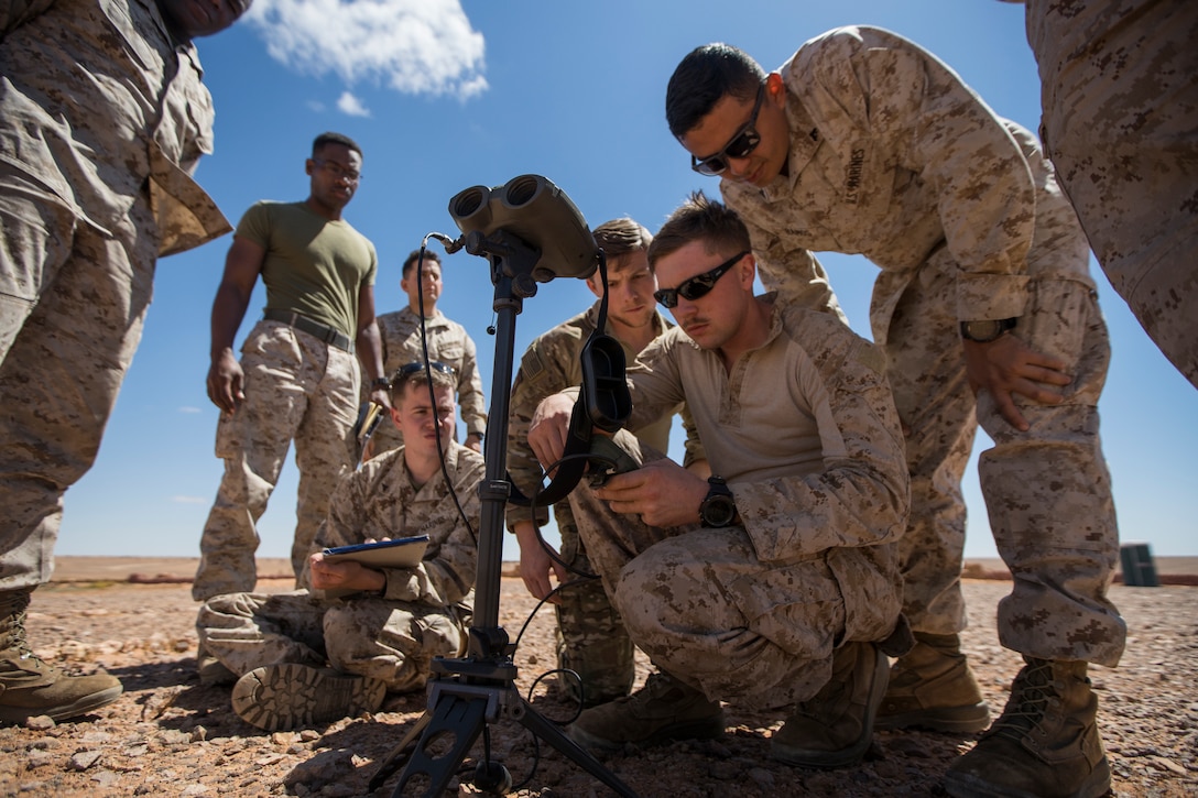 U.S. Marines and Airmen drop ordnance with Moroccan troops at Greir Labouihi