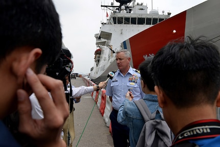 Coast Guard Ship Visits Hong Kong