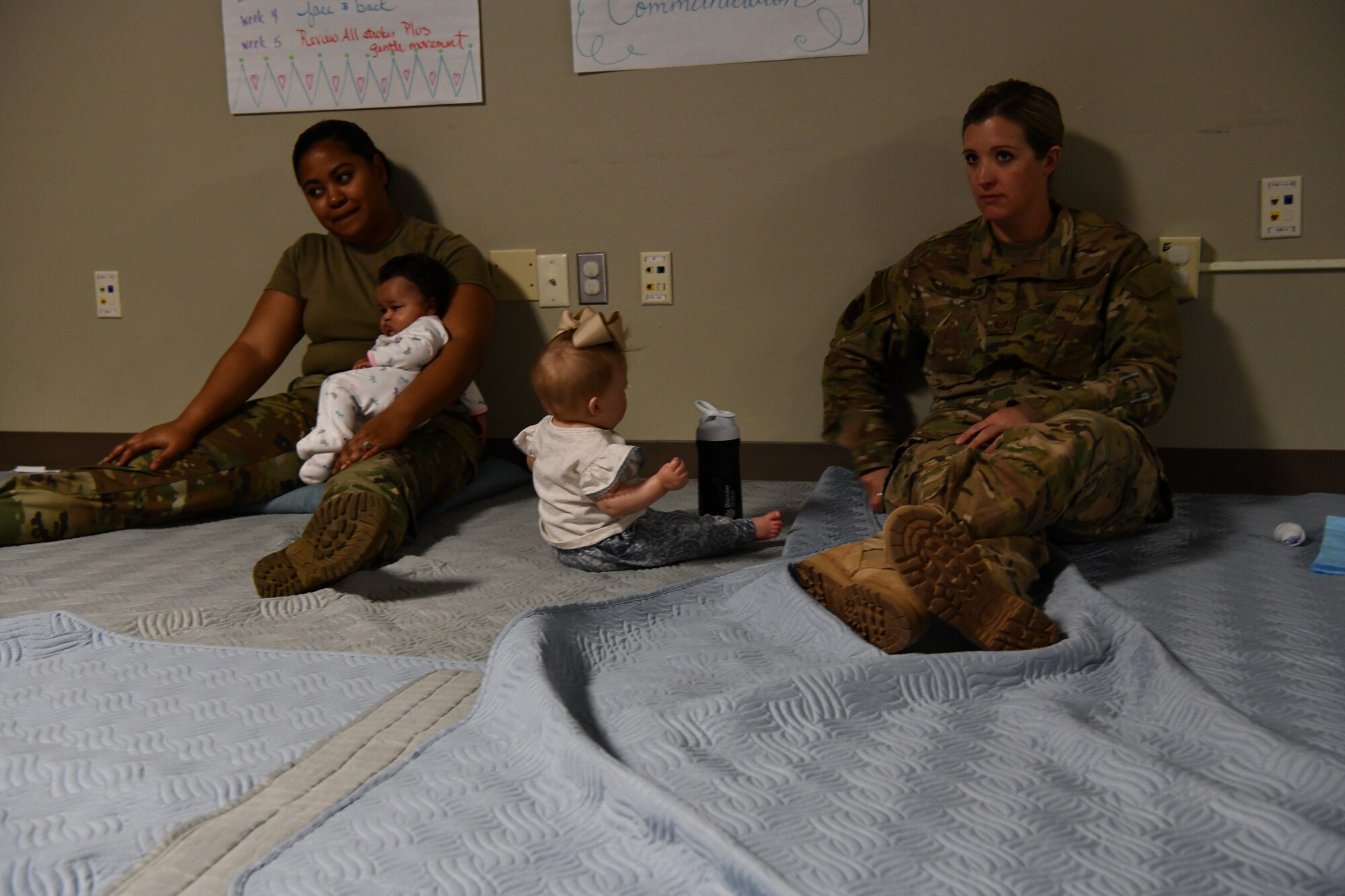 a baby crawling