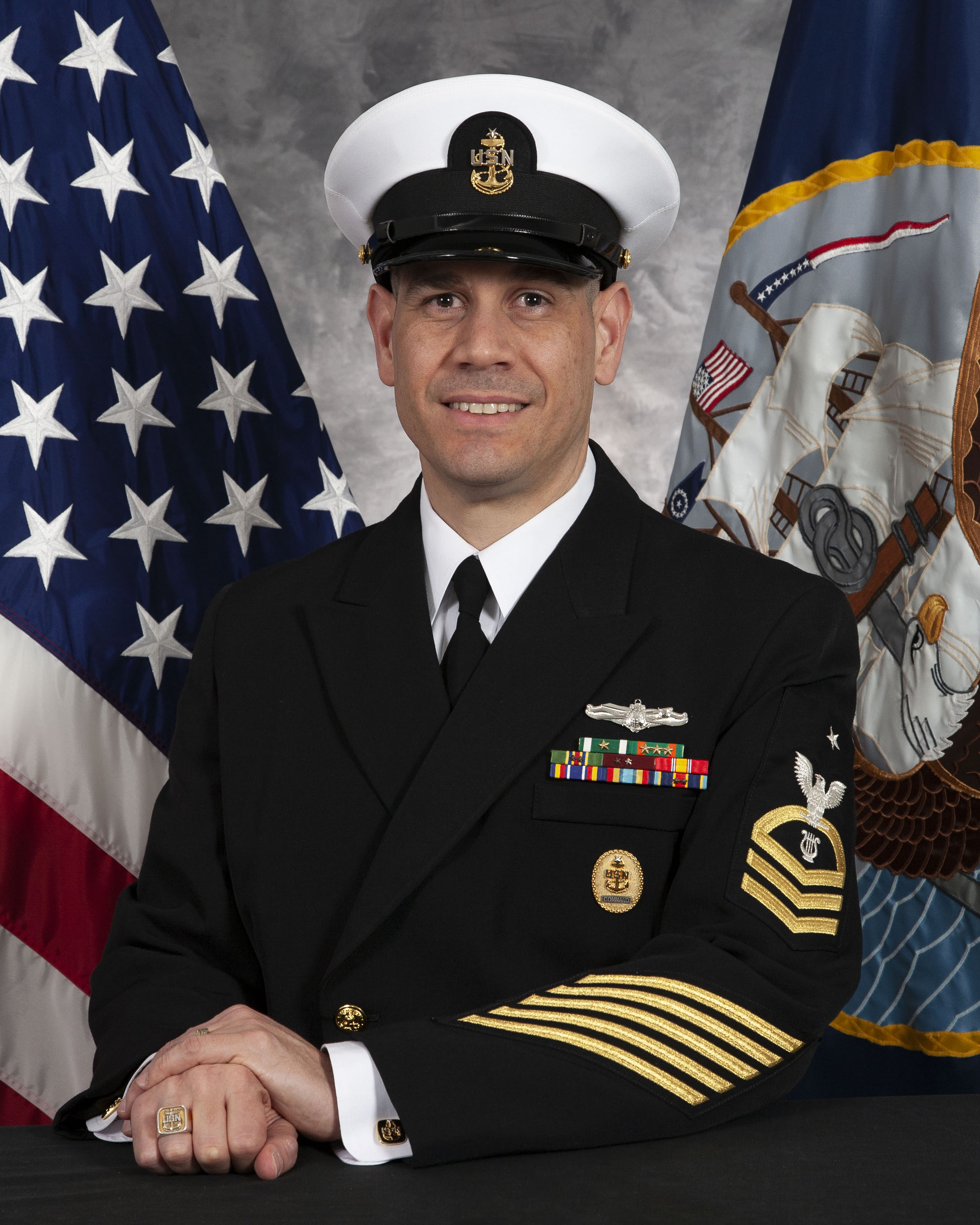 Senior Enlisted Leader, Senior Chief Musician (IW) Luis O. Lebrón