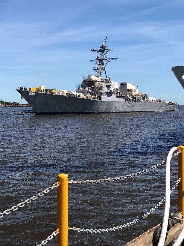 The guided-missile destroyer USS Fitzgerald (DDG 62) took another step toward returning to the fleet as a fully ready, combat-capable ship.