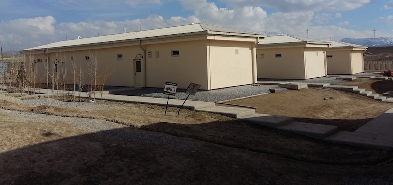 Completed project of Barracks and Latrine showers and shave units at Camp Scorpion.