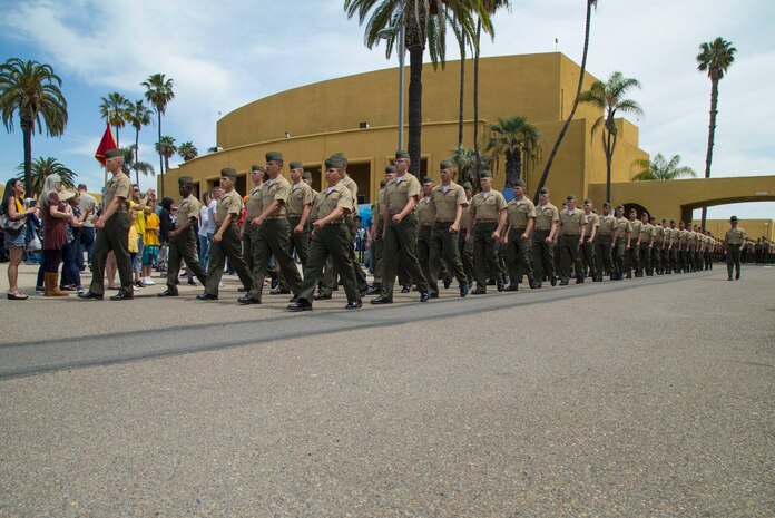 You voted and we listened, here is this week's winner! The new Marines of Echo Company, 2nd Recruit Training Battalion, reunite with their loved ones during Family Day at Marine Corps Recruit Depot San Diego, April 11.